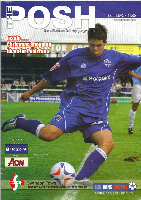 <b>Tuesday, November 22, 2005</b><br />vs. Peterborough United (Away)
